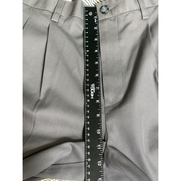 Denver Hayes Pleated Front Men's Pants 34x32 Grey No Iron Dress Pants Cotton - Picture 8 of 8